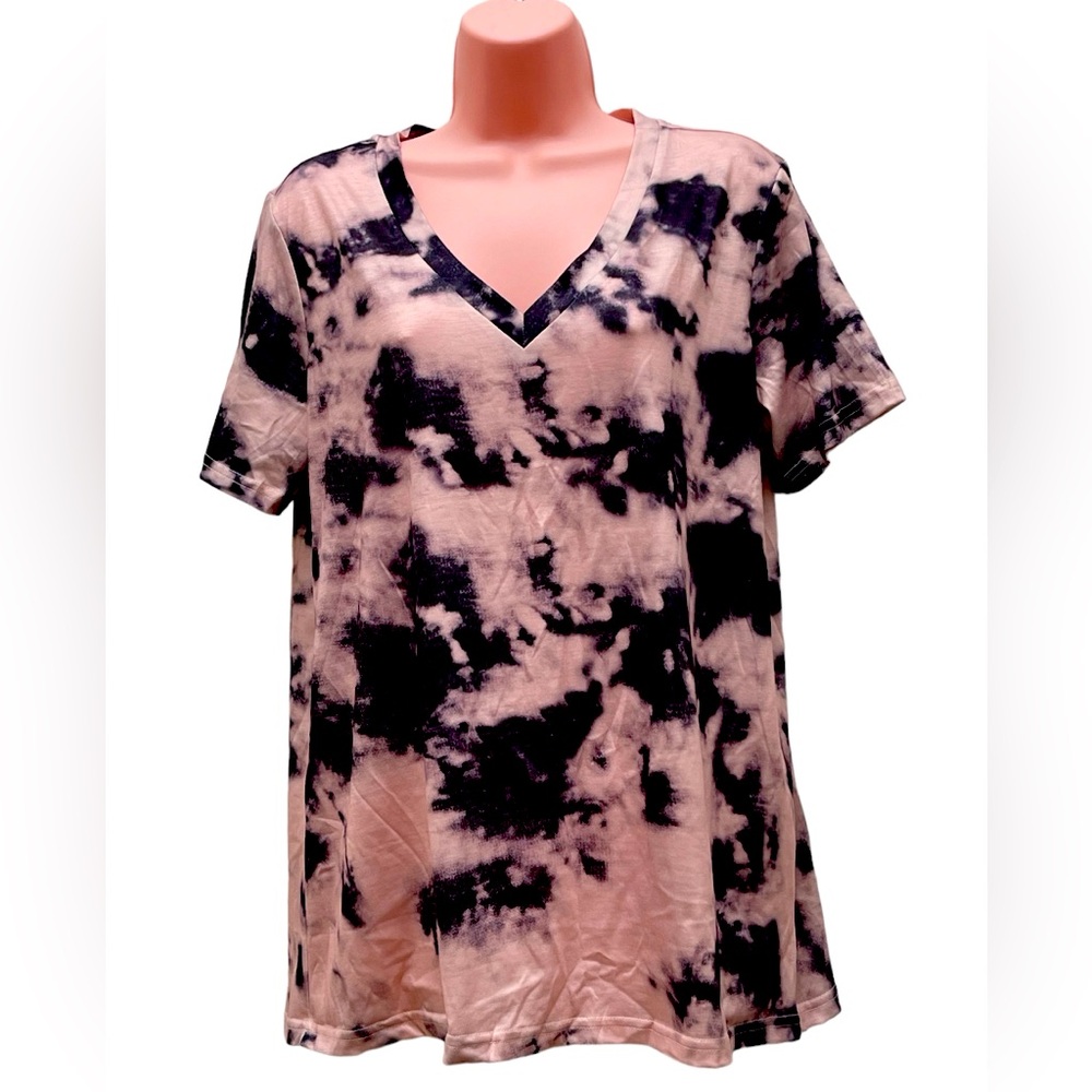 NWT Evaless women’s pink tie dye T-shirt size L